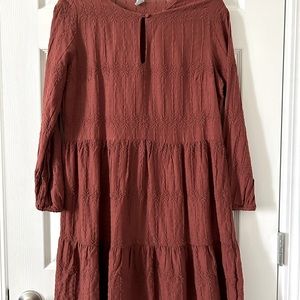 Burnt Orange midi Dress